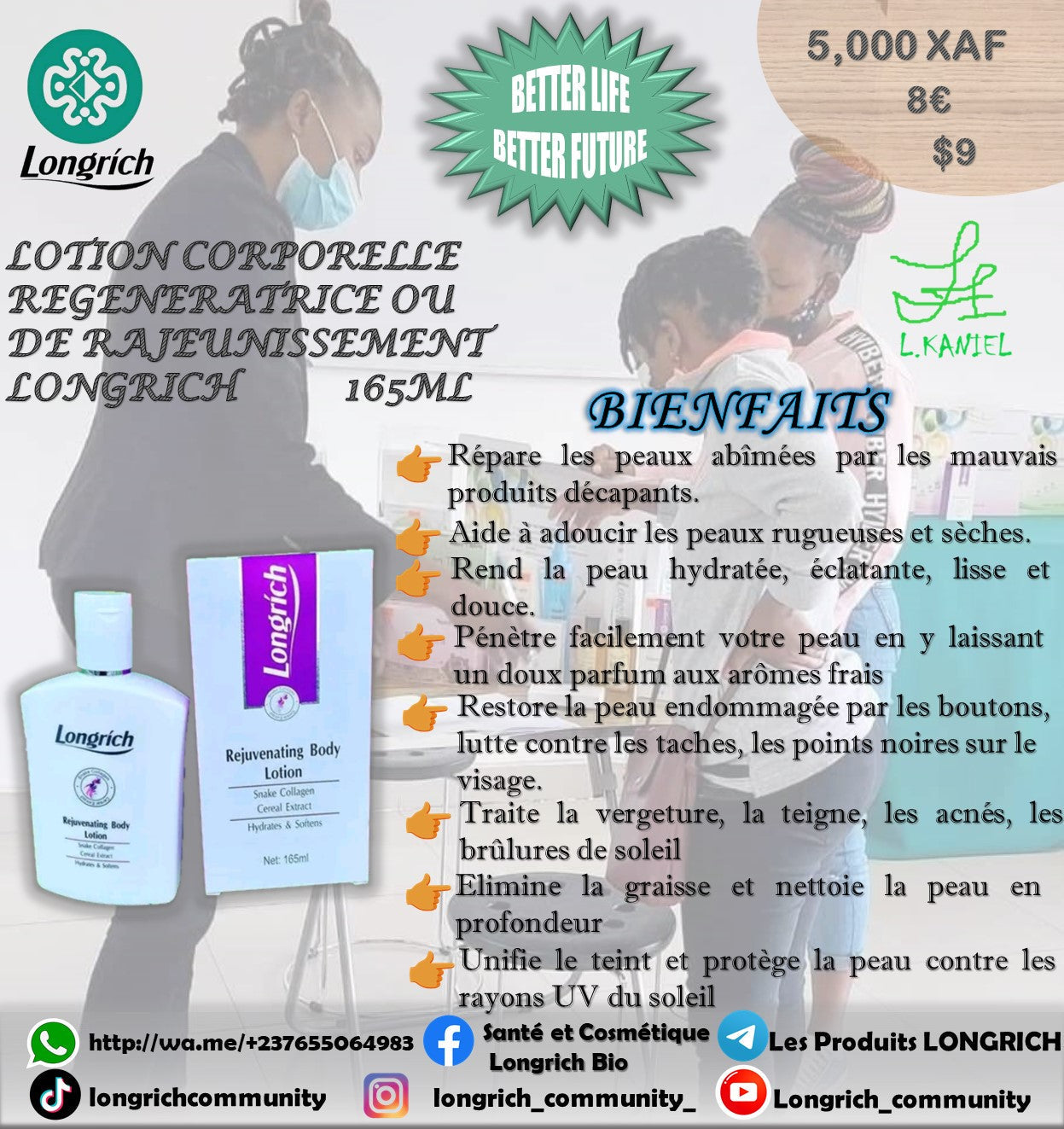 Peau Sans Tâches et Éclatante de Beauté Gamme Longrích