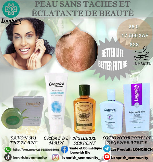 Peau Sans Tâches et Éclatante de Beauté Gamme Longrích