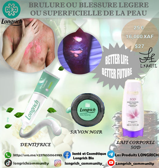 Brûlures et Blessures légères de la Peau Traitement Longrích